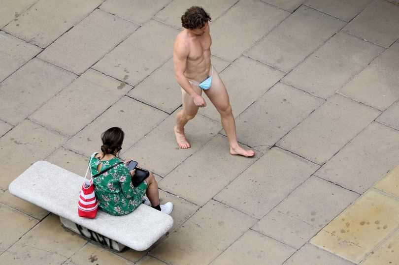 Man at Oxford Street in London (Image courtesy: Reuters)